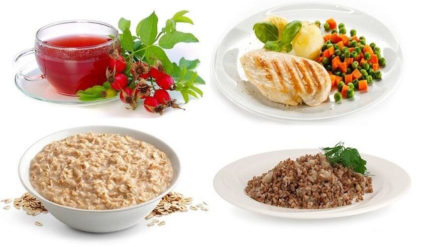 Dietary dishes for gastritis included in the therapeutic diet