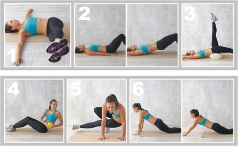 A complex of exercises on the stomach and sides for women